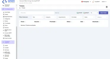 Script PHP HelpDesk, Suporte, Com Site e Chat Online