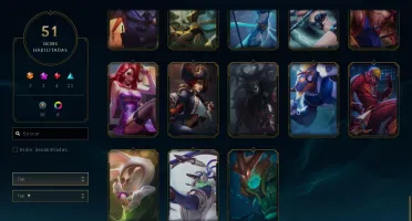 Conta League of Legends Diamante 4 com ótimas skins