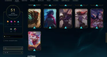 Conta League of Legends Diamante 4 com ótimas skins
