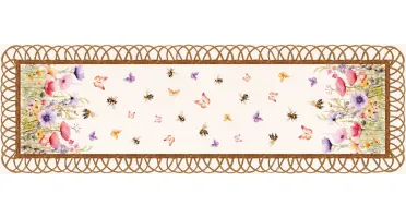 Caminho de Mesa 143x46cm - Florais e Folhagens
