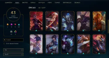 CONTA DE LOL GOLD 3, MAIN ADC, 1 ULTIMATE, 5 LENDARIAS.