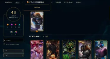 CONTA DE LOL GOLD 3, MAIN ADC, 1 ULTIMATE, 5 LENDARIAS.