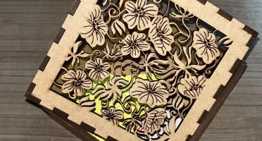 Focus Laser Kit 10 Caixas Mdf 10x10x5-3mm, Artesanato.