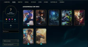 Ouro 4 com 40 Champs e 7 Skins + 11 Fragmentos