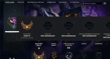 Ouro 4 com 40 Champs e 7 Skins + 11 Fragmentos