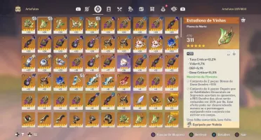 Raiden C2+BIS Nahida Bennett+Falcão Sara+Harpa Celestial