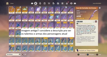 Raiden C2+BIS Nahida Bennett+Falcão Sara+Harpa Celestial