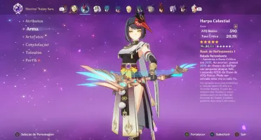 Raiden C2+BIS Nahida Bennett+Falcão Sara+Harpa Celestial