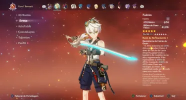 Raiden C2+BIS Nahida Bennett+Falcão Sara+Harpa Celestial