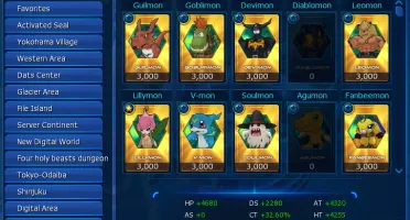 Conta Digimon master online NA Omega