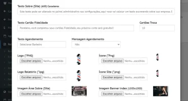 Site Web PHP para gestão de barbearia