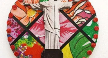 Quadrinho de Chita "Cristo Redentor"