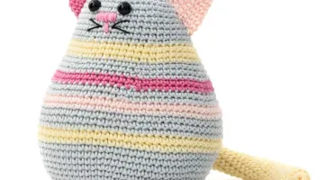 Gato Listrado Peso de Porta em Amigurumi