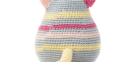 Gato Listrado Peso de Porta em Amigurumi