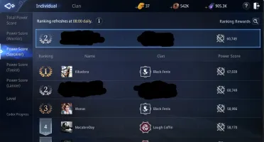 CONTA MIR4 SERVER NA32/LV60/ 62k forca/rank 2 mago/ 5 global