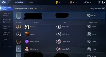 CONTA MIR4 SERVER NA32/LV60/ 62k forca/rank 2 mago/ 5 global