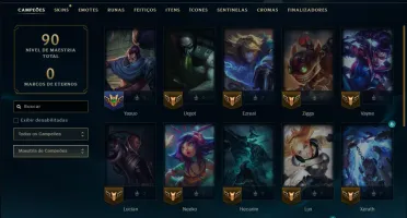Unranked com 25 Champs e 6 Skins
