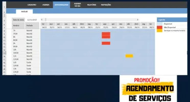 Planilha Agendamentos De Serviços Modelo Editável