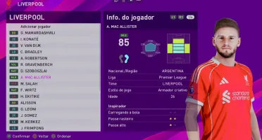 OptionFile PES 2020 PS4/PS5/PC 100% Atualizado Janeiro 2026