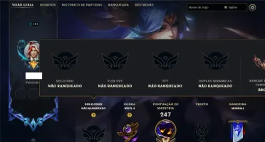 Unranked com 120 Champs e 83 Skins +2 Prestigios