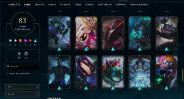 Unranked com 120 Champs e 83 Skins +2 Prestigios