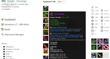 Conta GW2 Scourge com 2 lendárias