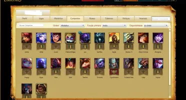 CONTA DE LEAGUE OF LEGENDS 22 CAMPEÕES - 5 SKINS (UNRANKED)