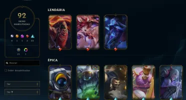 Conta League of Legends Full Acesso - 161 Champs e 92 Skins
