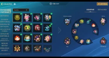 Conta Wild Rift 199 Skins Ahri Full