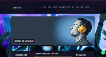 Site Web Rádio Responsivo Administrável Script Php 2026