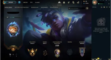 CONTA LOL 116 SKINS GOLD 4 NVL 259