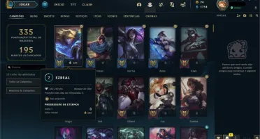CONTA LOL 116 SKINS GOLD 4 NVL 259