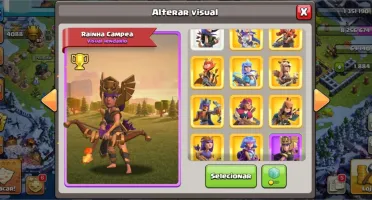 Clash of Clans Cv14 semi full com várias skins de heróis