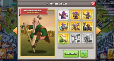 Clash of Clans Cv14 semi full com várias skins de heróis