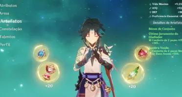 Genshin Impact - AR56 - 7 personagem 5* - 5 armas 5*