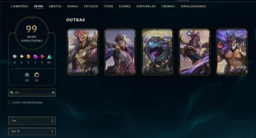 Diamante 4 com TODOS os Champs e 99 Skins ( SUP / ADC )