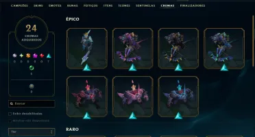 Diamante 4 com TODOS os Champs e 99 Skins ( SUP / ADC )