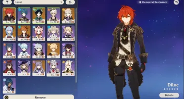 AR 55 (DILUC C1/VENTI/ALBEDO/CHILDE/GANYU/KEQUING/SKYWARD)