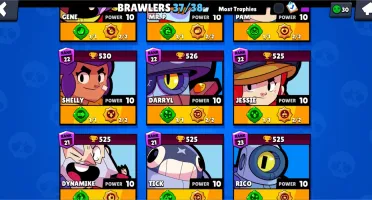 Brawl Stars - Recorde 21k - 37 brawlers full