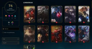 Conta Lvl 212 - Peak Elo Mestre 600pdl - 76 skins, 31 cromas