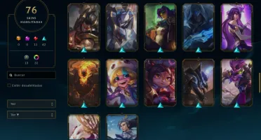 Conta Lvl 212 - Peak Elo Mestre 600pdl - 76 skins, 31 cromas