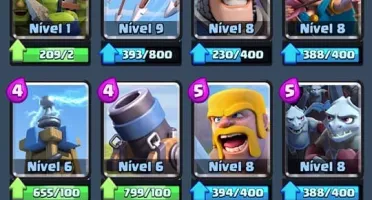 CLASH ROYALE LEVEL 9 COM 6 LENDÁRIAS