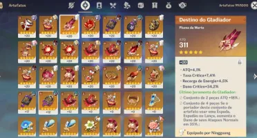Conta Hutao,Kokomi e Keqing + 2 armas 5