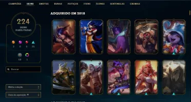 Conta league of legends muitas skins