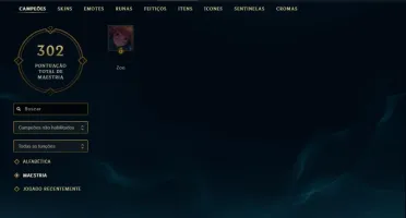 Conta league of legends muitas skins