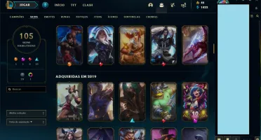 CONTA LOL - 149 CHAMPS E 105 SKINS - OURO COM MMR ALTO