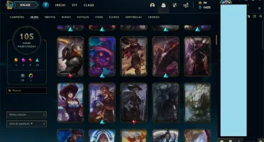 CONTA LOL - 149 CHAMPS E 105 SKINS - OURO COM MMR ALTO