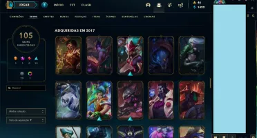 CONTA LOL - 149 CHAMPS E 105 SKINS - OURO COM MMR ALTO