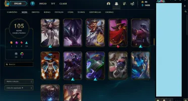 CONTA LOL - 149 CHAMPS E 105 SKINS - OURO COM MMR ALTO