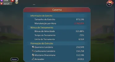 Conta Lords Mobile 200m poder com T4 liberadas